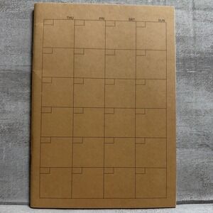 MUJI A5 32 Pages Year Free Planner Undated Monthly Spreads Notebook Schedule